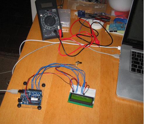 Arduino + LCD + LiquidCrystal lib in 4 Bit mode (7 pins)